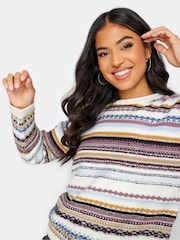 PixieGirl Petite Multi Colour Fairisle Jumper - Image 4 of 4
