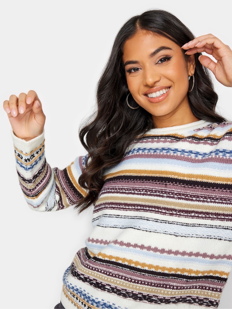 PixieGirl Petite Multi Colour Fairisle Jumper - Image 4 of 4