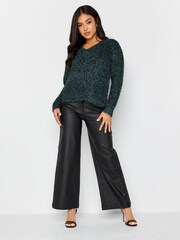 PixieGirl Petite Green Tinsel Jumper - Image 3 of 4