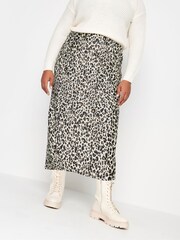 Yours Curve Natural London Bias Cut Skirt - Image 1 of 4