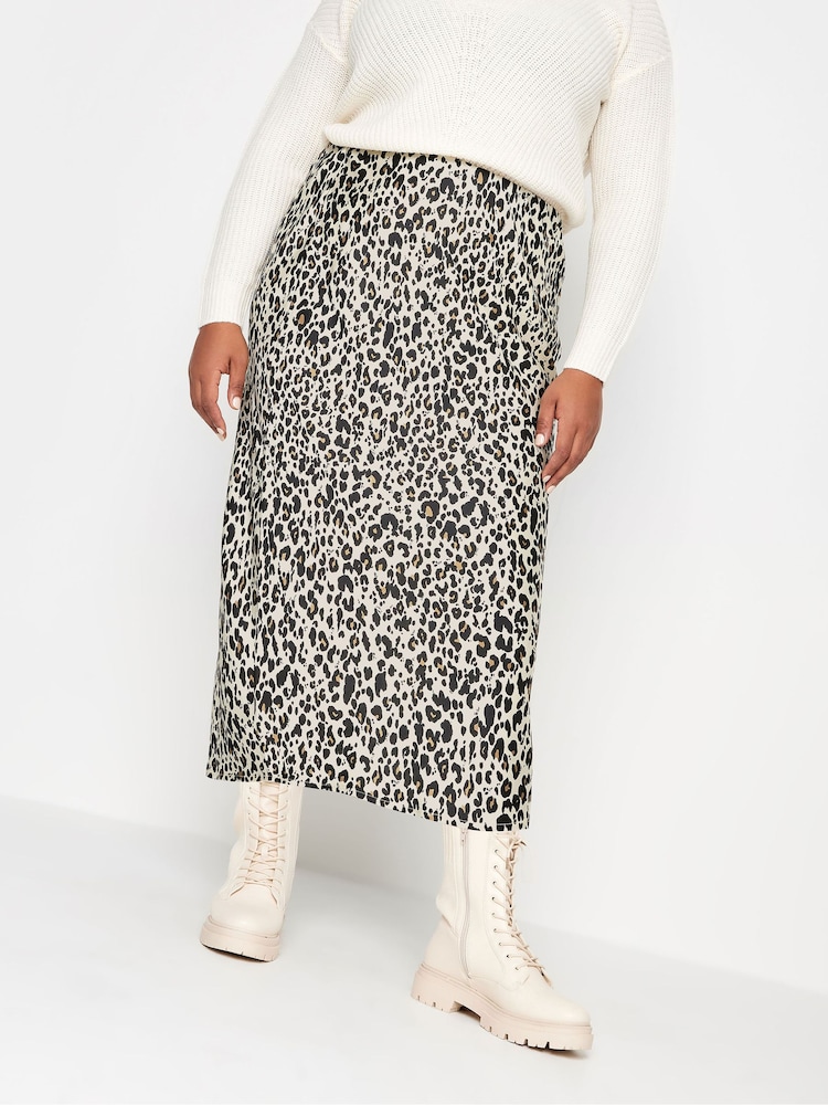 Yours Curve Natural London Bias Cut Skirt - Image 1 of 4 Yours Curve Natural London Bias Cut Skirt - Image 1 of 4