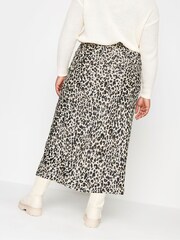 Yours Curve Natural London Bias Cut Skirt - Image 2 of 4