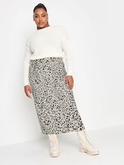 Yours Curve Natural London Bias Cut Skirt - Image 3 of 4