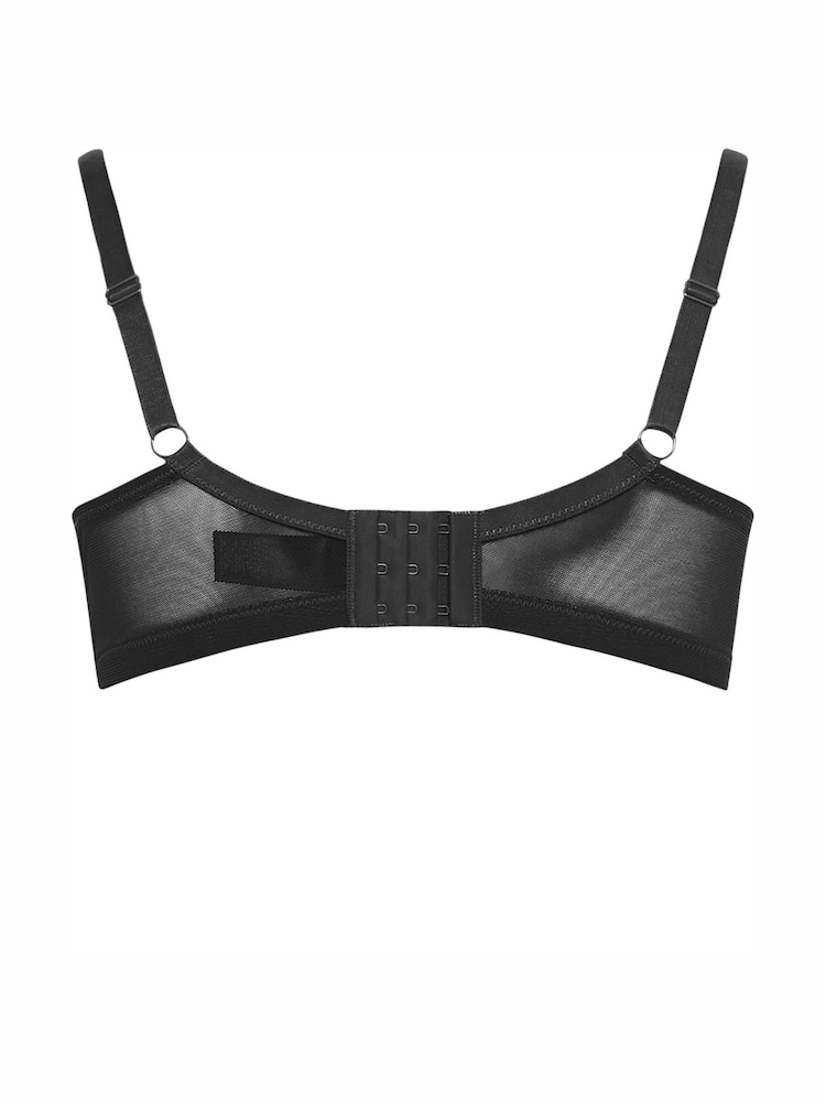 Yours Curve Black Leaf Embelished T-Shirt Bras 2 Pack - Image 5 of 5