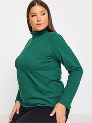 Yours Curve Green Longsleeve Turtle Neck Tops 2 Packs - Image 4 of 5