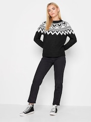 PixieGirl Petite Black Fairisle Jumper - Image 4 of 5