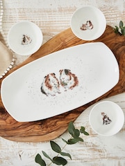 Royal Worcester White Wrendale Designs Three Bowls & Tray Set - Image 1 of 6