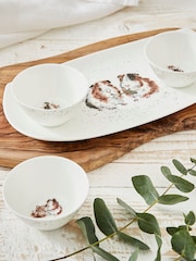 Royal Worcester White Wrendale Designs Three Bowls & Tray Set - Image 4 of 6