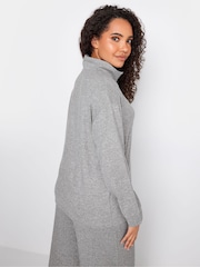 M&Co Grey Soft Touch Zip Top - Image 2 of 5