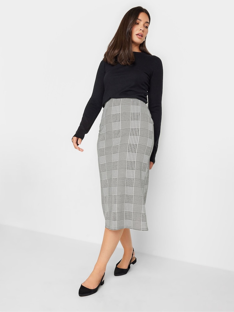 Long Tall Sally Karierter Midirock, Monochrom - Bild 3 von 3 Long Tall Sally Karierter Midirock, Monochrom - Bild 3 von 3