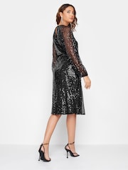 Long Tall Sally Black Sequin Keyhole Dress - Image 3 of 5