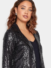 Long Tall Sally Black Sequin Blazer - Image 4 of 4