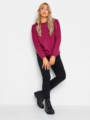 M&Co Pink Petite Stitch Detail Jumper - Image 2 of 4