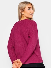 M&Co Pink Petite Stitch Detail Jumper - Image 3 of 4