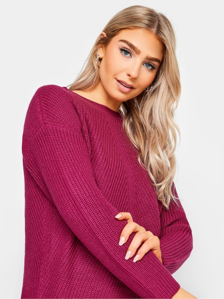 M&Co Pink Petite Stitch Detail Jumper - Image 4 of 4