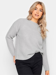 M&Co Grey Petite Stitch Detail Jumper - Image 1 of 4