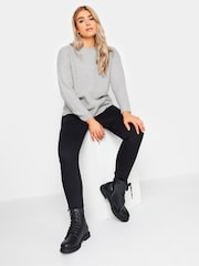 M&Co Grey Petite Stitch Detail Jumper - Image 2 of 4