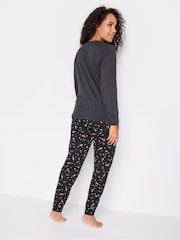 M&Co Grey Pugs In Blankets Long Sleeve Cuffed Pyjama Set - Image 2 of 5