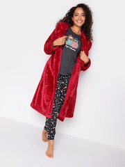 M&Co Grey Pugs In Blankets Long Sleeve Cuffed Pyjama Set - Image 4 of 5