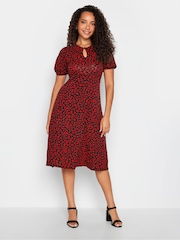 M&Co Black Printed Jersey Dress - Image 1 of 4