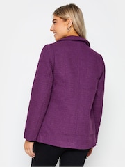 M&Co Purple Boucle Blazer - Image 3 of 5