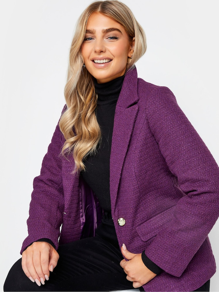 M&Co Purple Boucle Blazer - Image 4 of 5