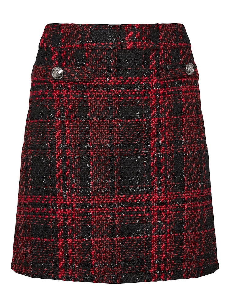 M&Co Red Boucle Skirt - Image 5 of 5