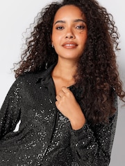 M&Co Black Sequin Shirt - Image 4 of 4
