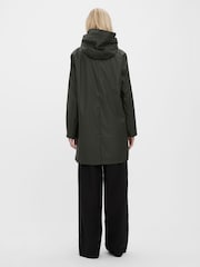 VERO MODA Green Teddy Borg Lined Rain Coat - Image 2 of 5