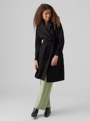 VERO MODA Black Wrap Tailored Coat - Image 3 of 5