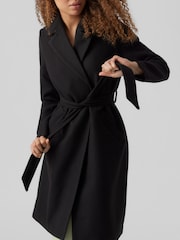 VERO MODA Black Wrap Tailored Coat - Image 4 of 5