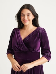 Scarlett & Jo Purple Verity Velvet Maxi Gown - Image 2 of 4