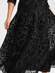 Scarlett & Jo Black Verity Flock Maxi Gown - Image 5 of 5