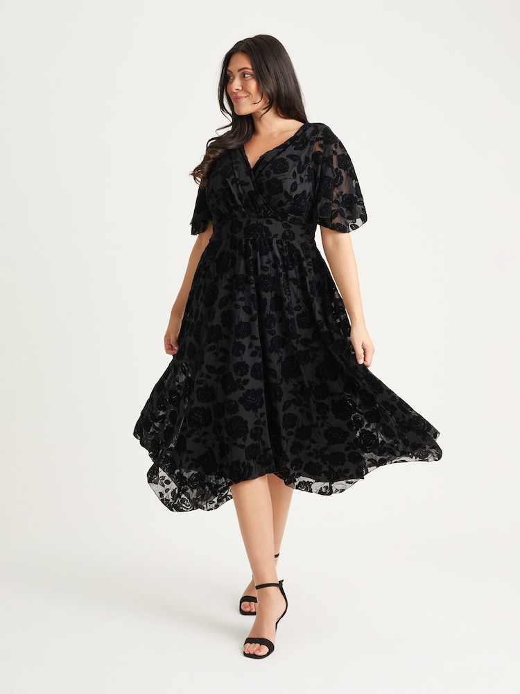 Scarlett & Jo Black Julie Hanky Hem Dress - Image 1 of 5