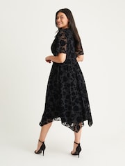 Scarlett & Jo Black Julie Hanky Hem Dress - Image 3 of 5