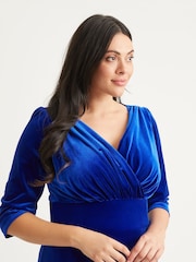 Scarlett & Jo Blue Verity Velvet Maxi Gown - Image 4 of 5