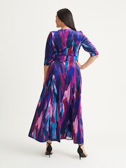 Scarlett & Jo Purple Multi Print Verity Maxi Gown - Image 2 of 4