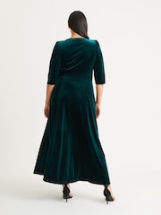 Scarlett & Jo Forest Green Verity Velvet Maxi Gown - Image 2 of 4