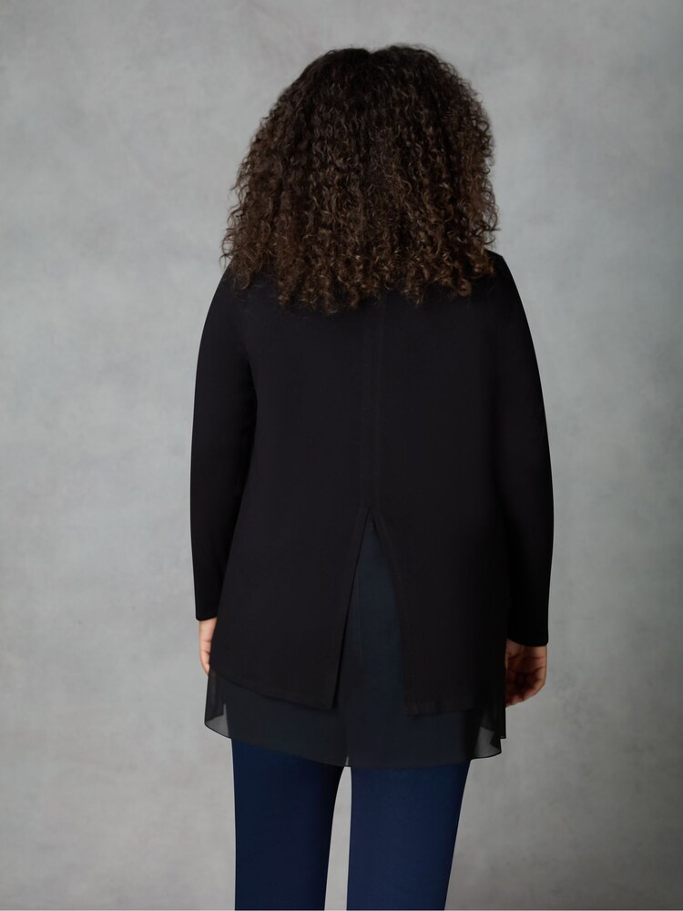 Live Unlimited Black Curve Split Back Overlay Tunic - Image 2 of 4