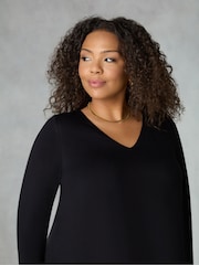 Live Unlimited Black Curve Split Back Overlay Tunic - Image 3 of 4