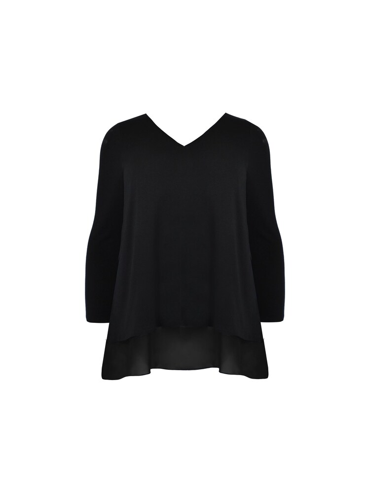 Live Unlimited Black Curve Split Back Overlay Tunic - Image 4 of 4 Live Unlimited Black Curve Split Back Overlay Tunic - Image 4 of 4