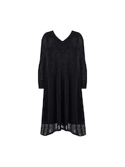 Live Unlimited Black Curve Zebra Burnout Hanky Hem Dress - Image 4 of 4