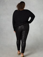 Live Unlimited Curve - Sequin Black Leggings - Image 2 of 4