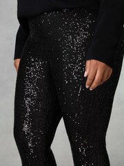 Live Unlimited Curve - Sequin Black Leggings - Image 3 of 4