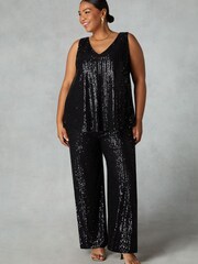 Live Unlimited Curve - Black Sequin Trousers - Image 2 of 5