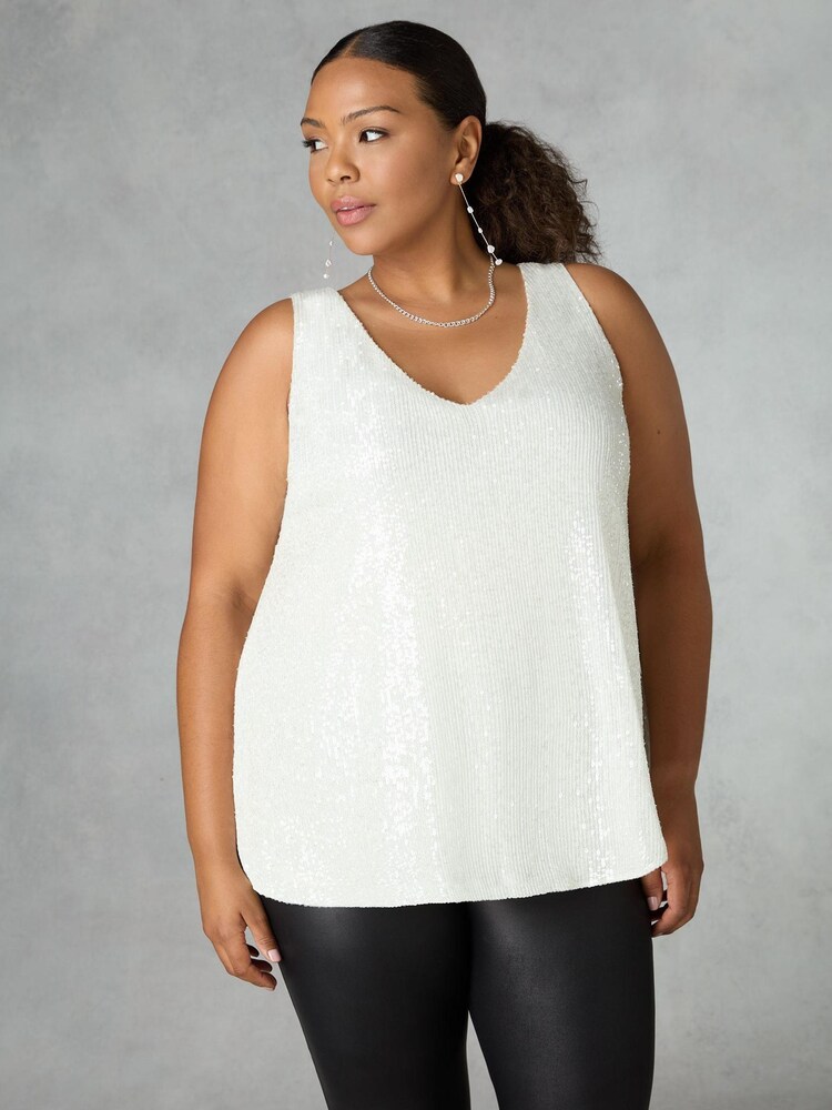 Live Unlimited Sequin Vest Top - Image 1 of 4