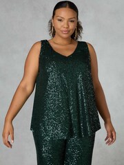 Live Unlimited Sequin Vest Top - Image 1 of 4