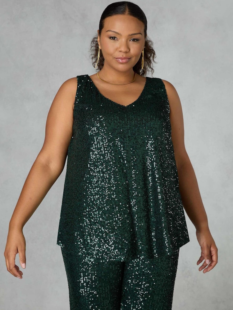 Live Unlimited Sequin Vest Top - Image 1 of 4