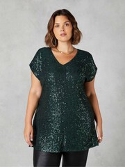 Live Unlimited Sequin Longline Tunic - Image 1 of 4