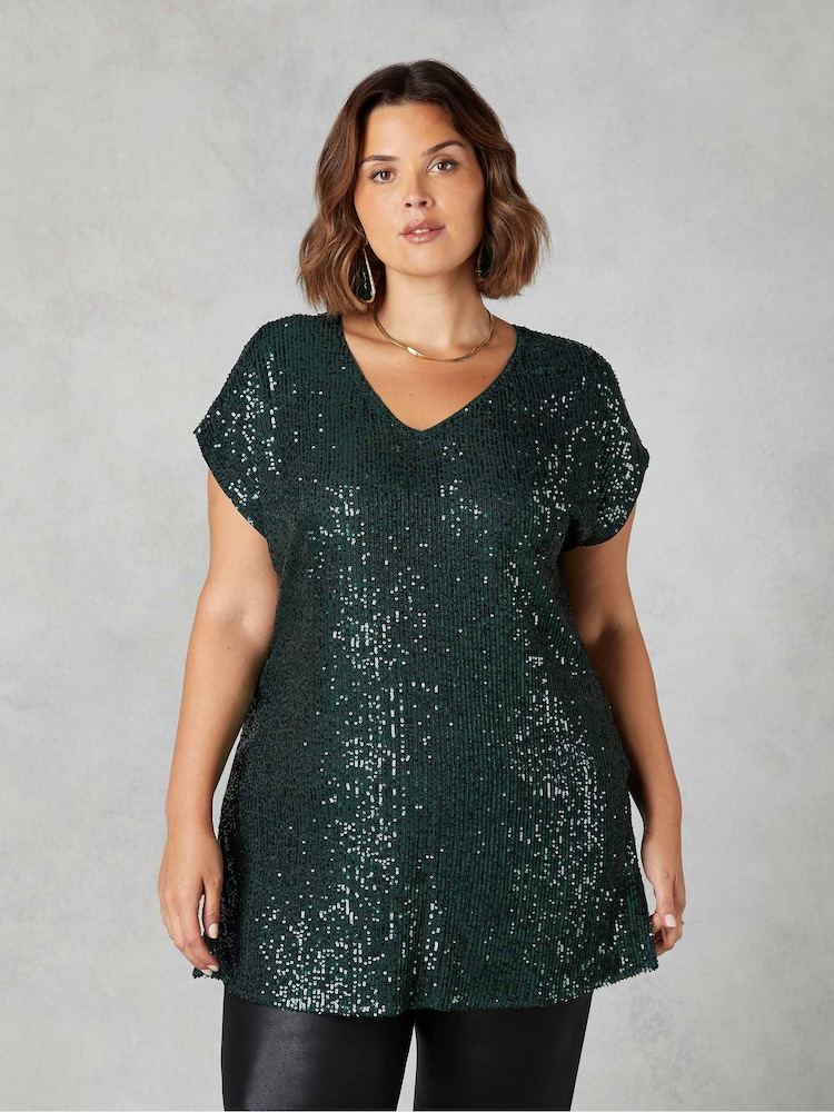 Live Unlimited Sequin Longline Tunic - Image 1 of 4